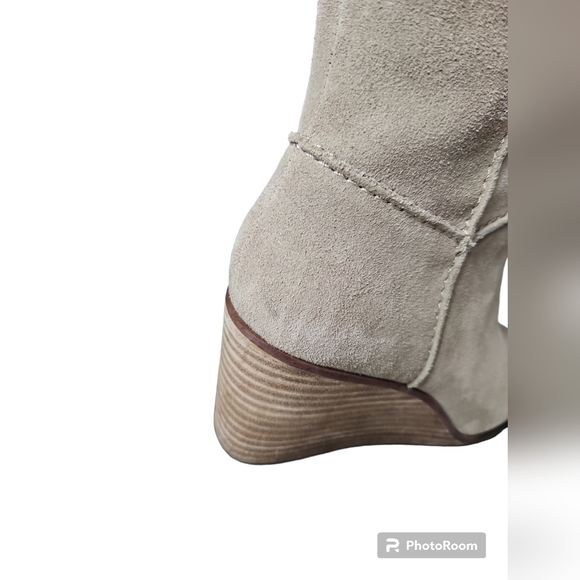 Lucky Brand Zollini Ankle Boots 7.5 Tan Suede - Picture 7 of 8